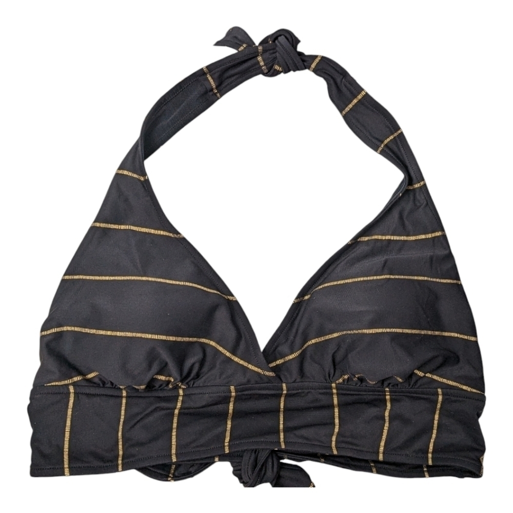 Captiva Stripe Halter Bikini Top Sz XL
